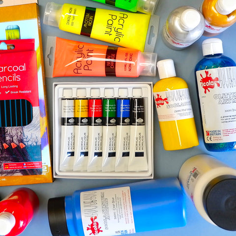 Paint, Pastels, Pencils