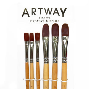 Short Handle Nylon Blending Paintbrush Set - 6 Brushes