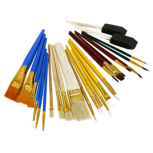 25 Piece Beginners Paintbrush Selection