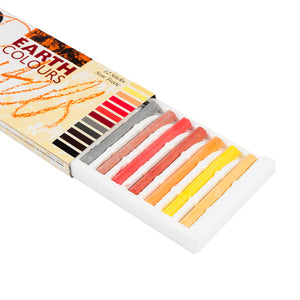 Assorted Earth Coloured Pastels Sticks (Pack of 12)