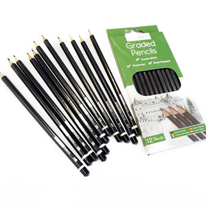 12 Pencils Graded 6B to 6H