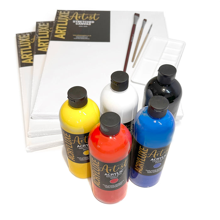 Artluxe Acrylic Painting Kit With Optional Brush Party Online Vouchers