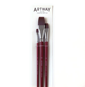 3 long handled paint brushes by Artway