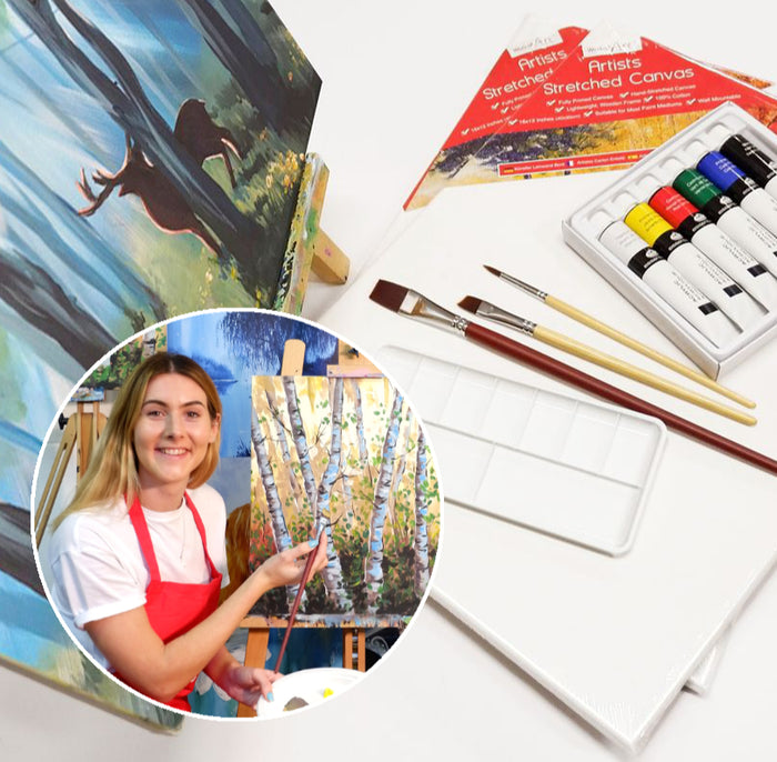 Brush Party Club Subscription - Free access to all live online Brush Party events plus unlimited access to recordings of over 200 past online painting tutorials - 10% off art materials from The Brush Party Shop and 10% off in-venue events
