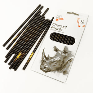 Charcoal sketching pencils
