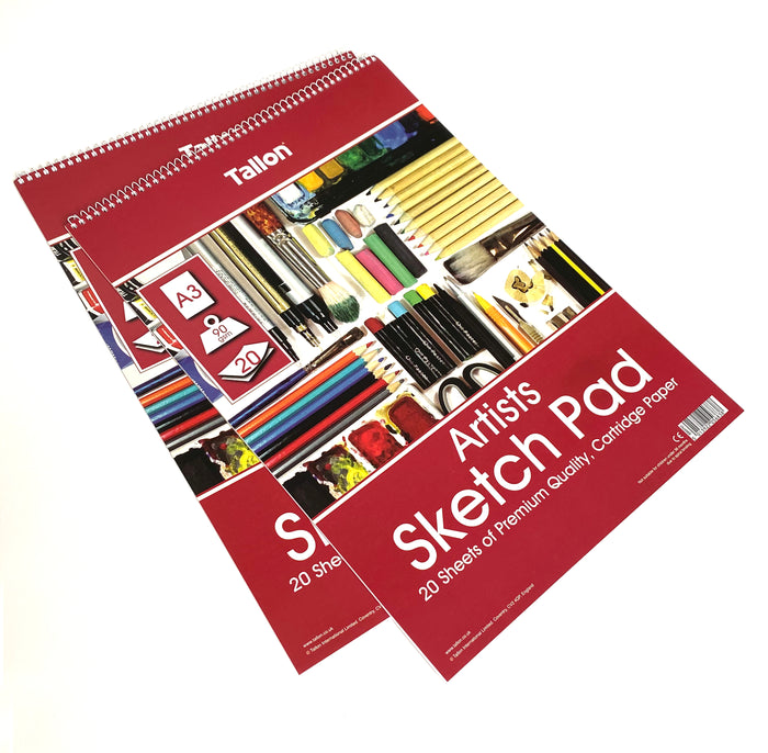 A3 Sketch Pad for Pencil, Charcoal and Watercolour Pencils - 20 sheets